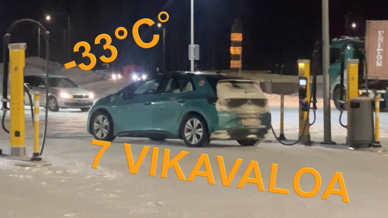 SÄHKÖAUTOLLA LEVILLE! -33 PAKKASTA = SEITSEMÄN VIKAVALOA