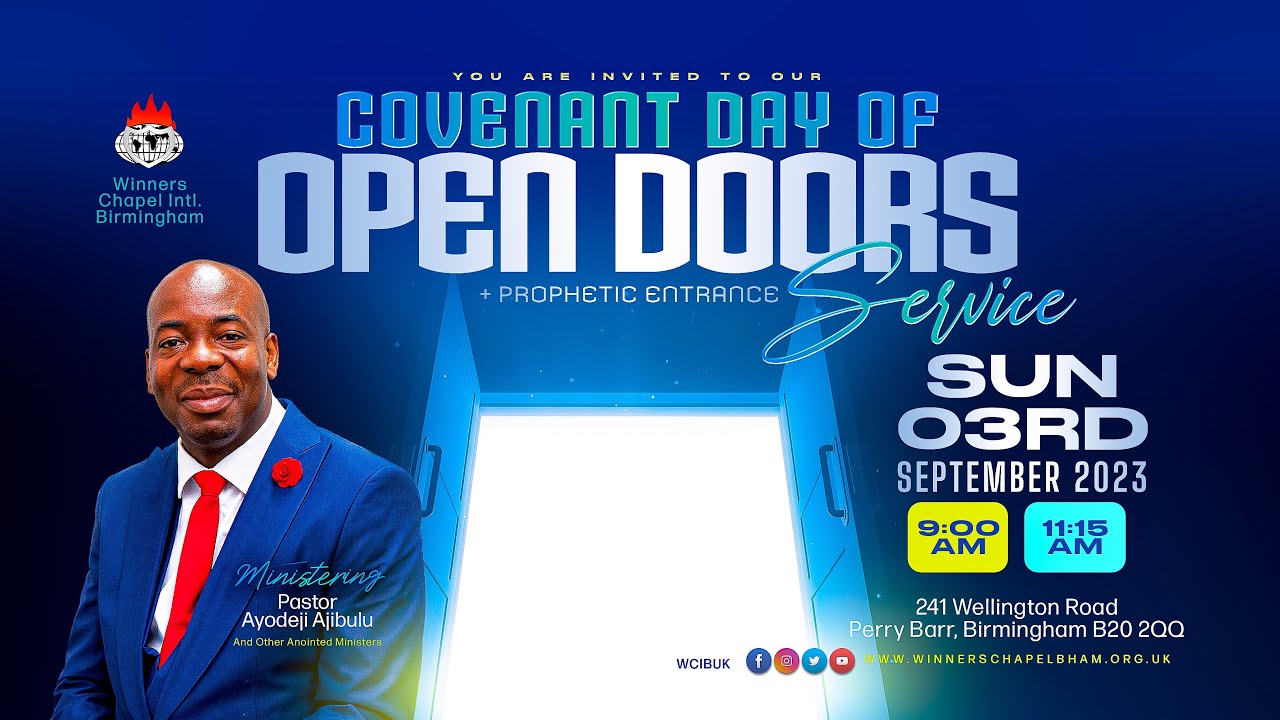 COVENANT DAY OF OPEN DOORS SERVICE | 2ND SERVICE | 03-09-23 | Winners Chapel Birmingham UK