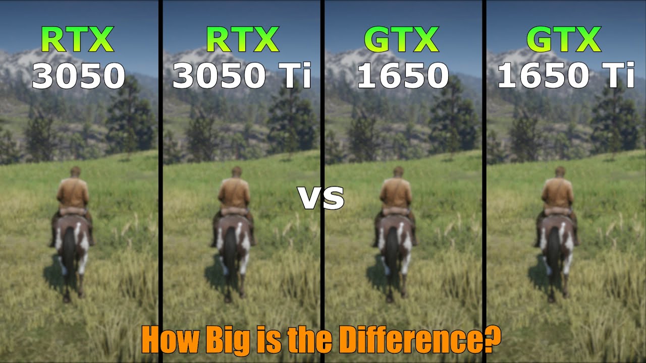 RTX 3050 vs RTX 3050 Ti vs GTX 1650 vs GTX 1650 Ti - Gaming Test - How Big is the Difference?