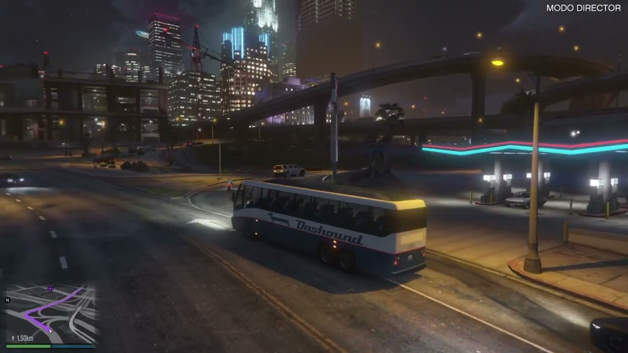 DASHOUR BUS LOS SANTOS CIRCULANDO A AEROPUERTO Y TERMINAL DE BUSES