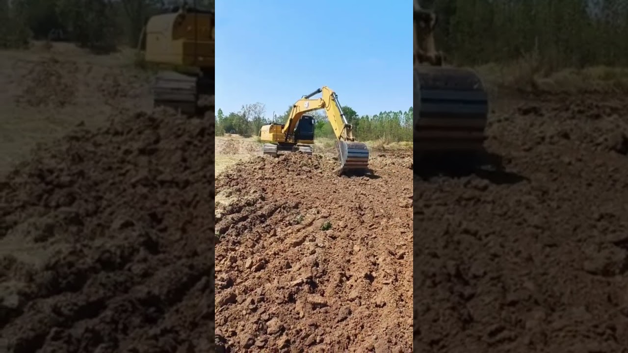 ปรับที่นา 🚜🎉 #Excavator #Trackhoe #technology 