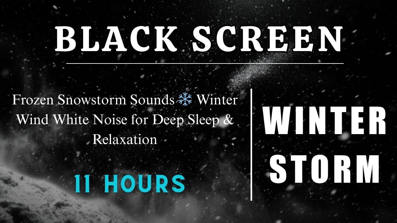Frozen Snowstorm Sounds ❄️ Winter Wind White Noise for Deep Sleep & Relaxation
