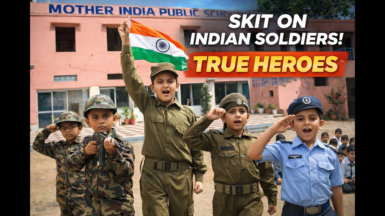 Skit on INDIAN SOLDIERS by students | Motivational and Powerful | Mother India Public School |