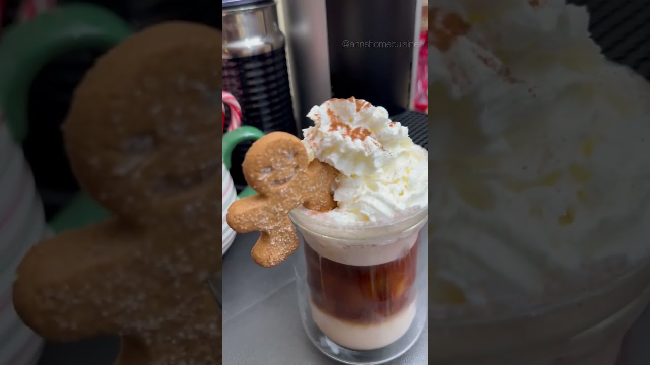 Simple Gingerbread Iced Latte Frapp using Nespresso Vertuo Plus