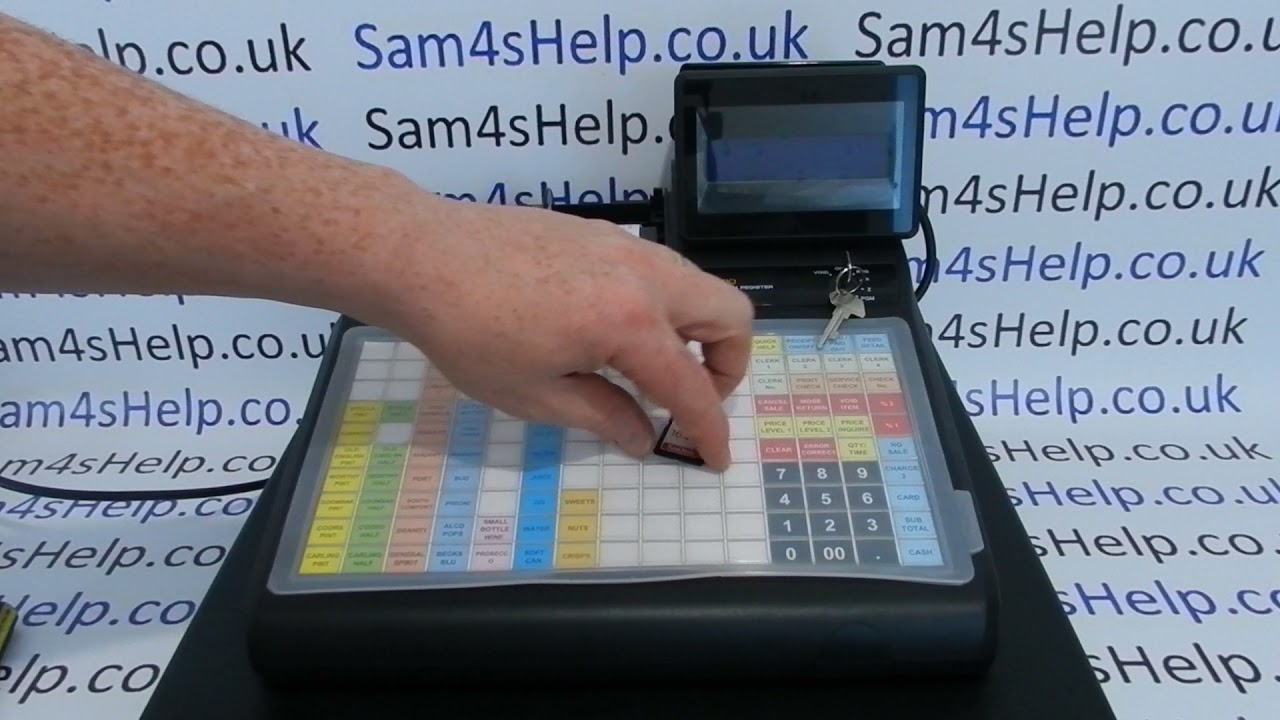 How To Back Up Copy Of Till Programming To SD Card Sam4S ER-900 Series Cash Registers