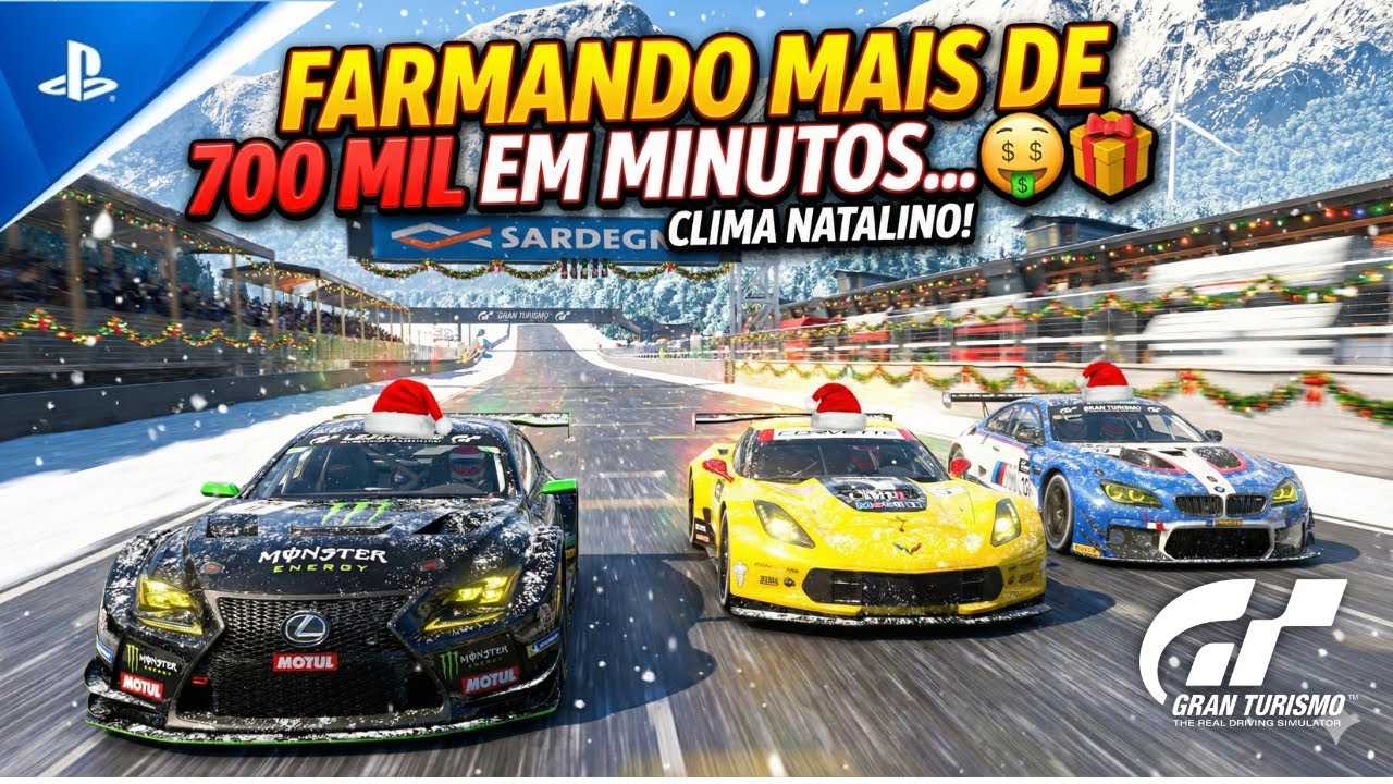 🚨 700K EM MINUTOS! O MELHOR FARM DE NATAL DO GRAN TURISMO 7 💰🎄
