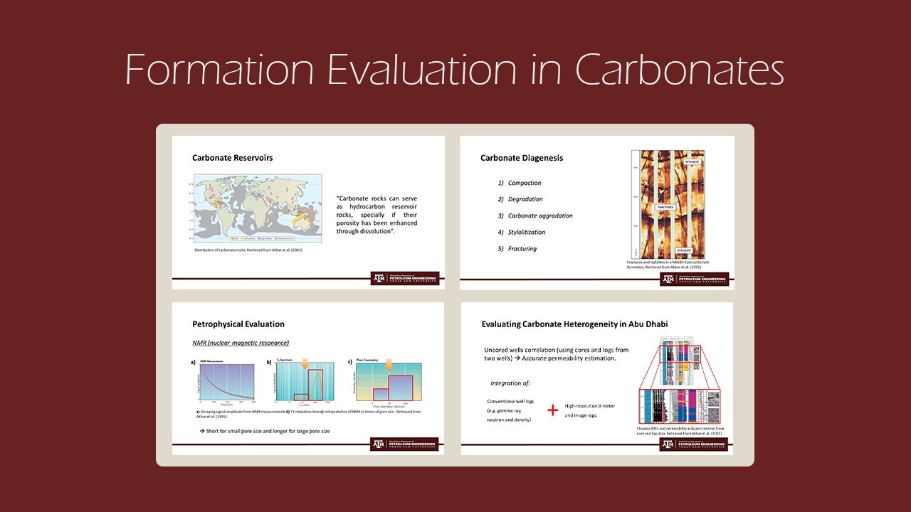 Formation Evaluation in Carbonates