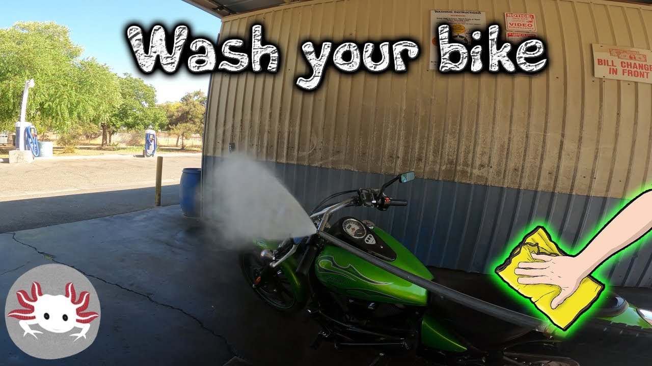 How to wash your motorcycle, don't be afraid of the pressure washer gun.