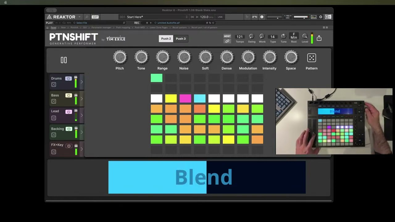 Unpredictable Grooves – PTNSHIFT Jam with Push and Reaktor