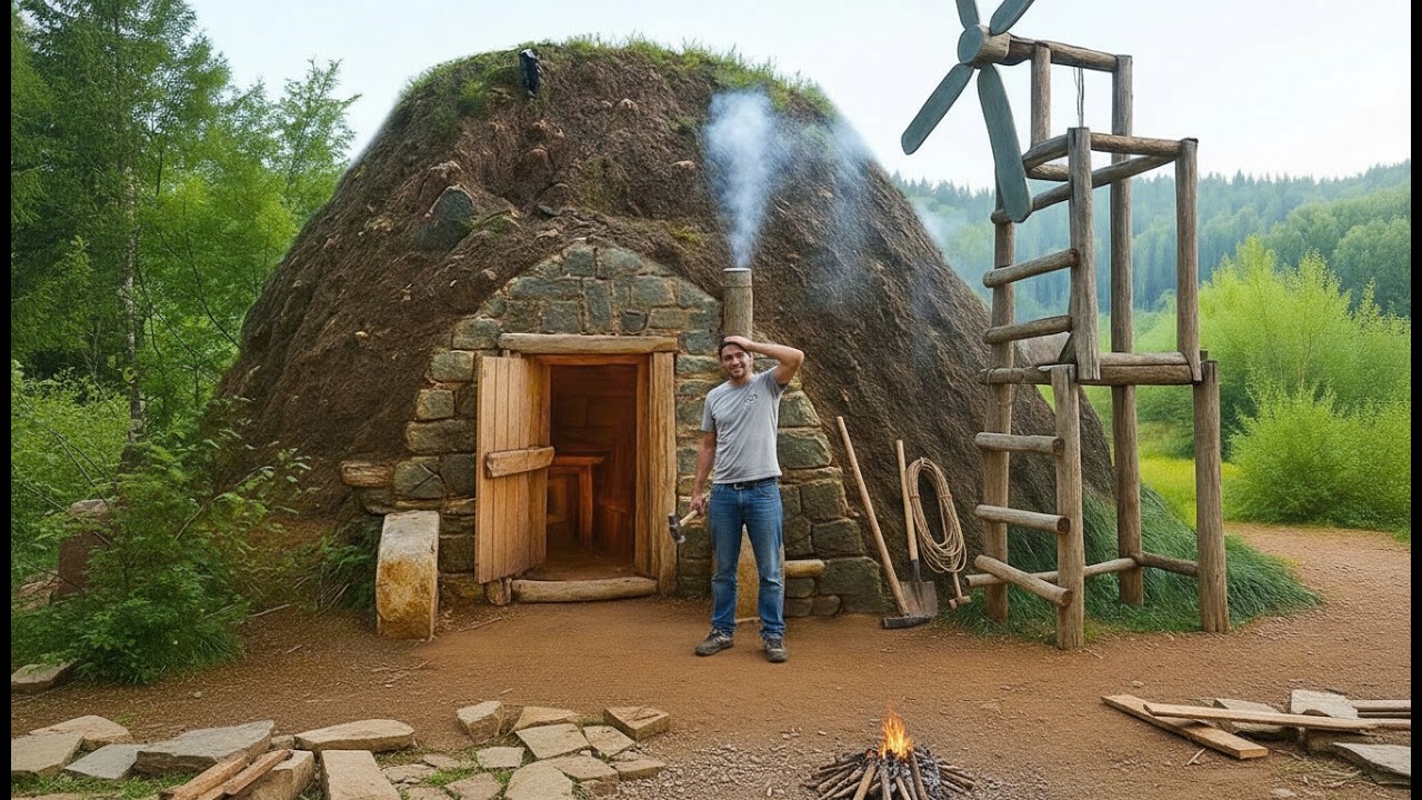 Underground Survival Shelter – Installing Wind Turbines to Power the Furnace Ventilation