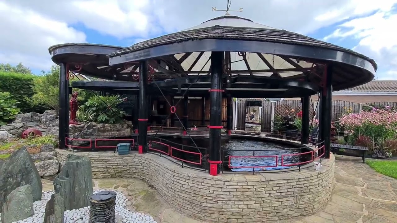 Stunning Japanese Koi Pond - With Electric Cover!