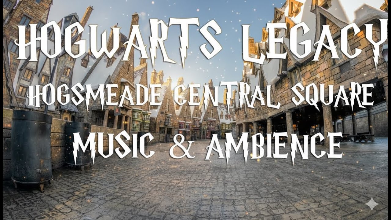 Hogwarts Legacy Music & Ambience | 🌿 The central square of Hogsmeade in autumn | 4 hours