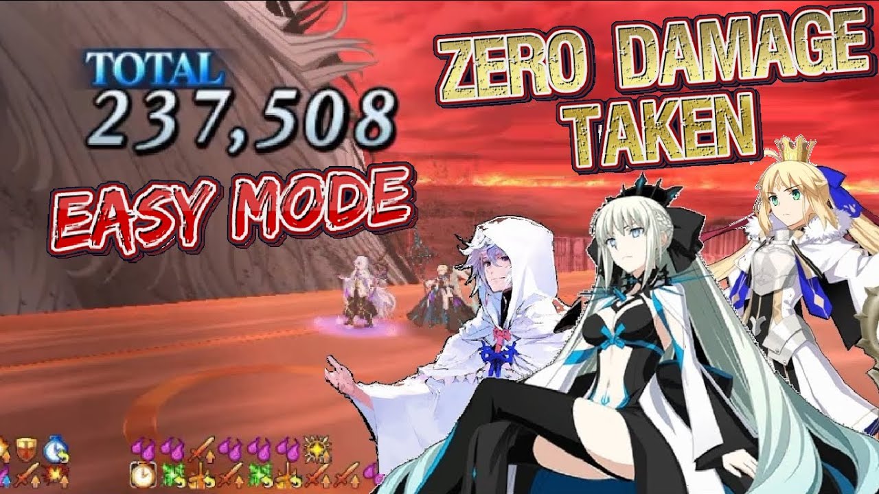 【FGO】 Cernunnos ft. Immortal Avalon Team - Morgan, Castoria and Merlin - Zero Damage Taken