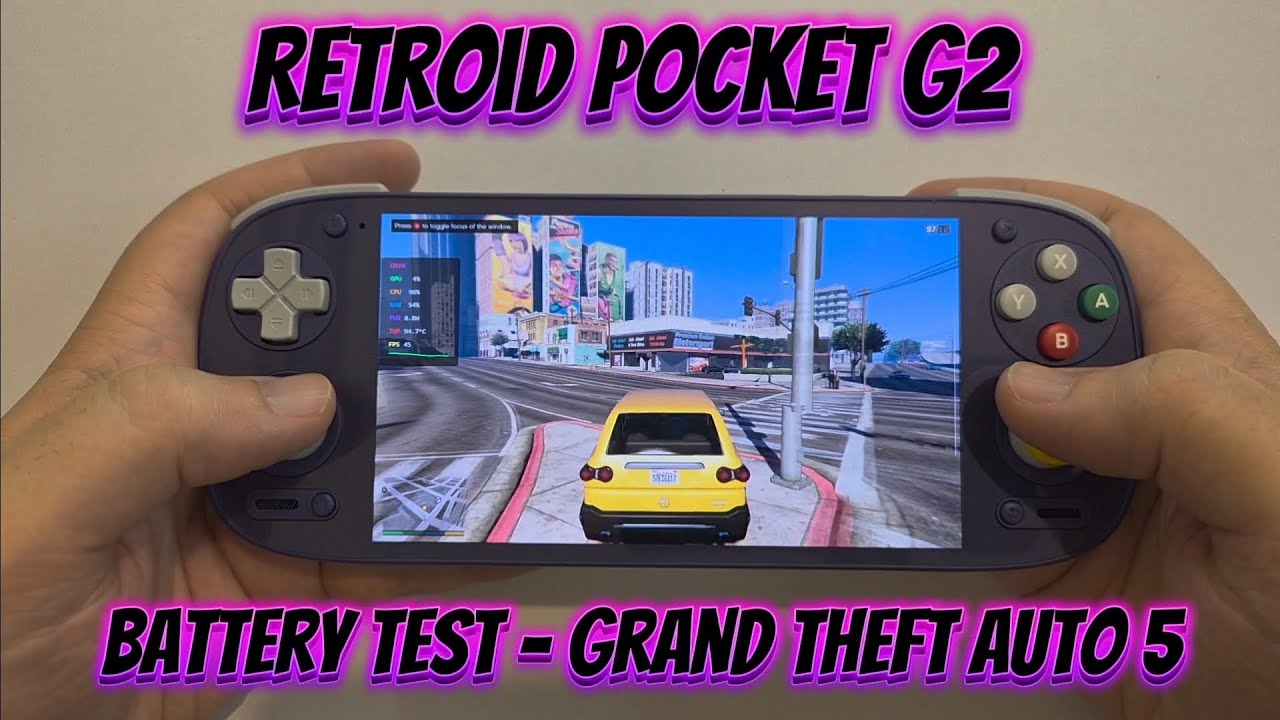 Тест батареи Retroid Pocket G2 в Grand Theft Auto 5