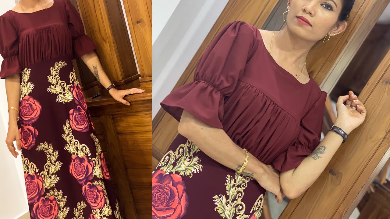 Frock cutting and stitching Malayalam/designer frock