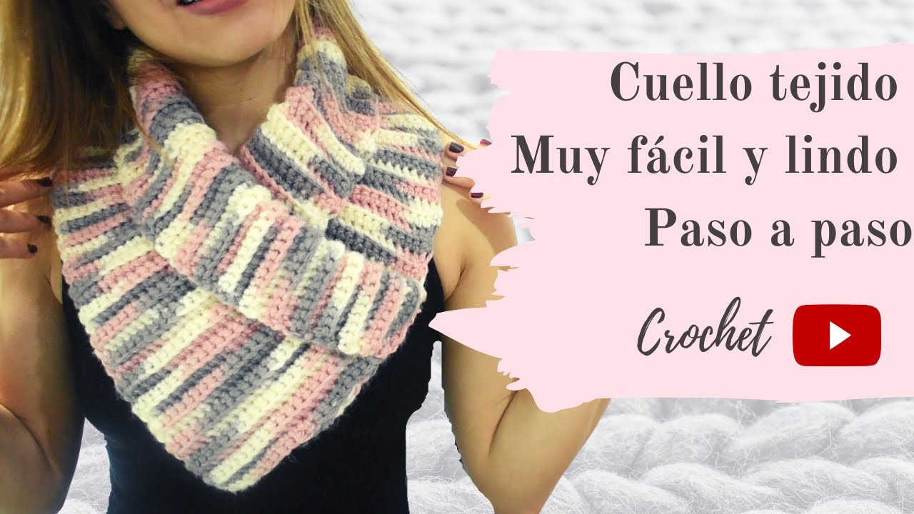 COMO HACER UN CUELLO A CROCHET PASO A PASO. Facil e ideal para principiantes