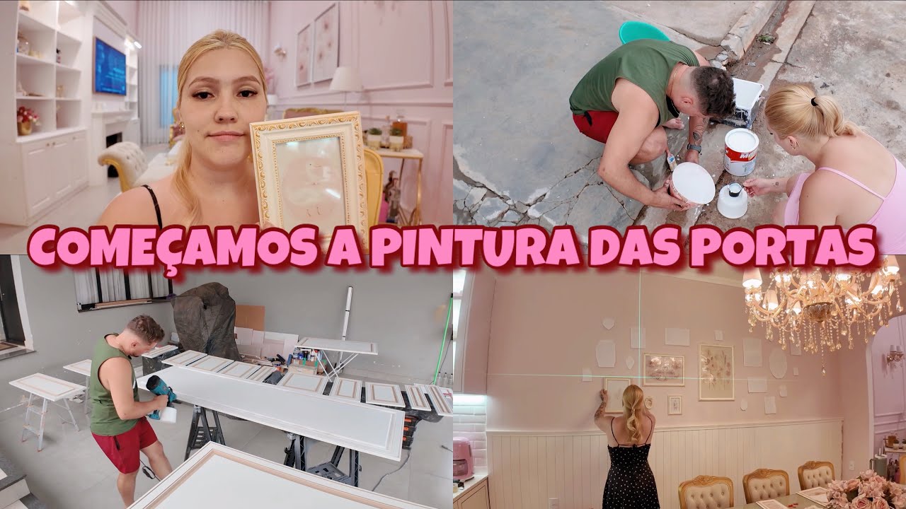 MINHA COZINHA DOS SONHOS ESTÁ PERTO DE FICAR PRONTA I INSTALEI OS QUADROS I PINTAMOS AS PORTAS I 