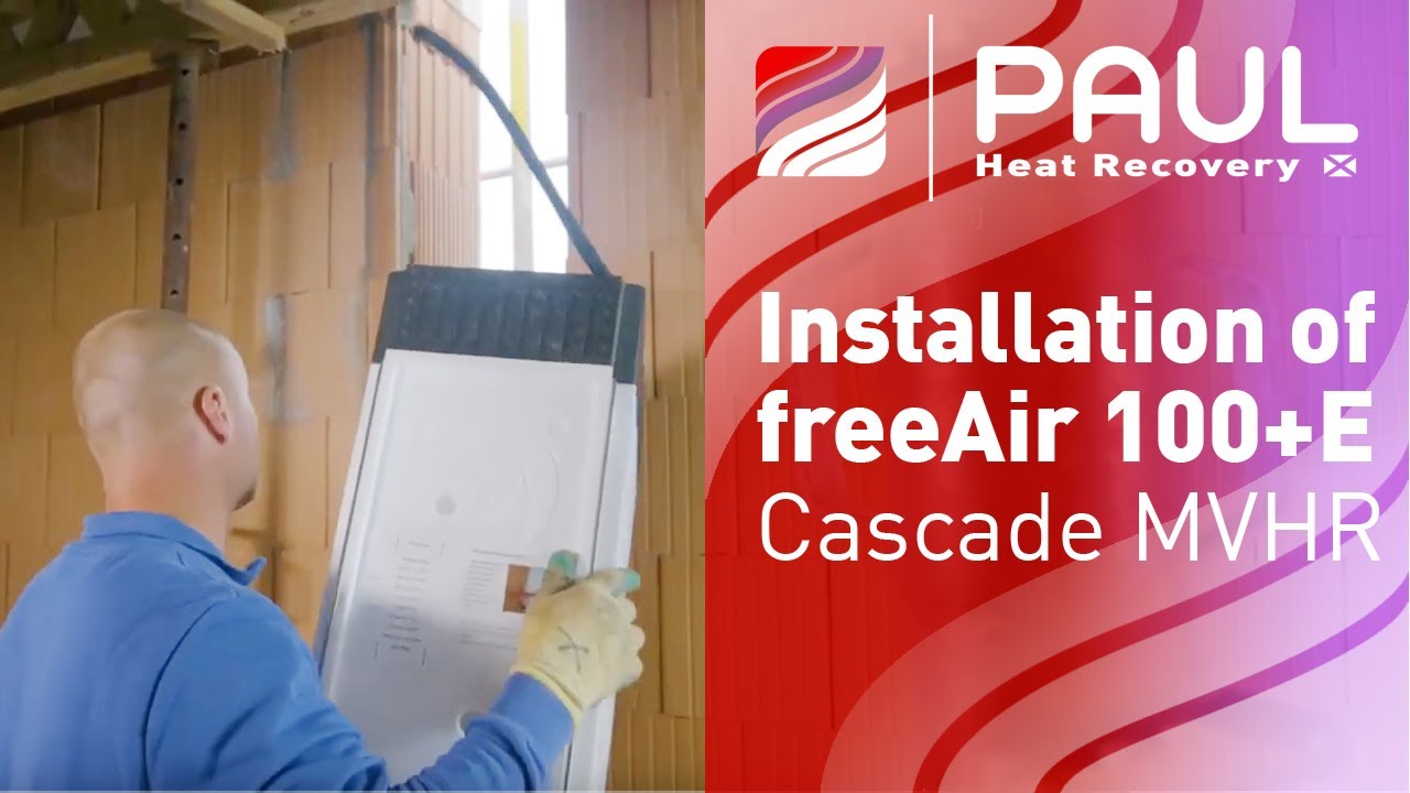 Installation of freeAir 100+E Cascade MVHR
