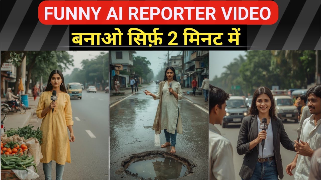 Funny AI Reporter Video Kaise Banaye | How To Make Viral Interview Video With AI