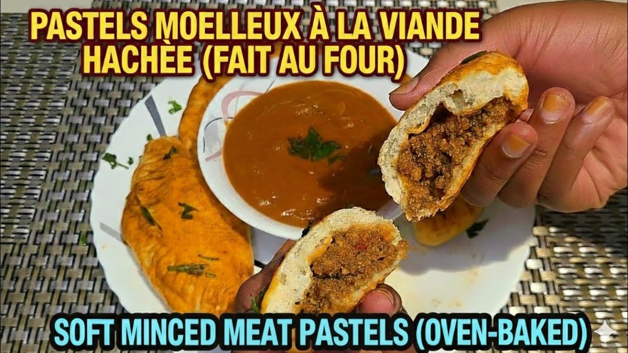 PASTELS MOELLEUX À LA VIANDE HACHÉE (FAIT AU FOUR) [ Soft minced meat pastels (oven-baked) ]