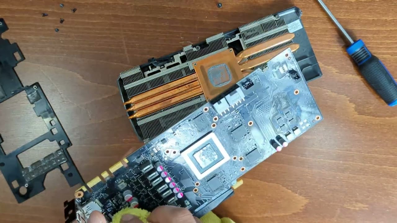 Teardown EVGA GTX 970 ACX 2.0, clean and re-paste