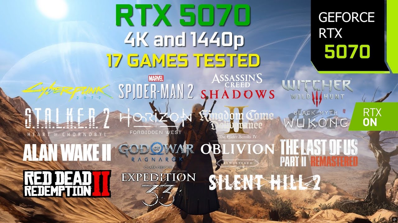 GeForce RTX 5070 - Test in 17 Games at 4K and 1440p | DLSS 4 MFG | Ray Tracing | i7 14700F