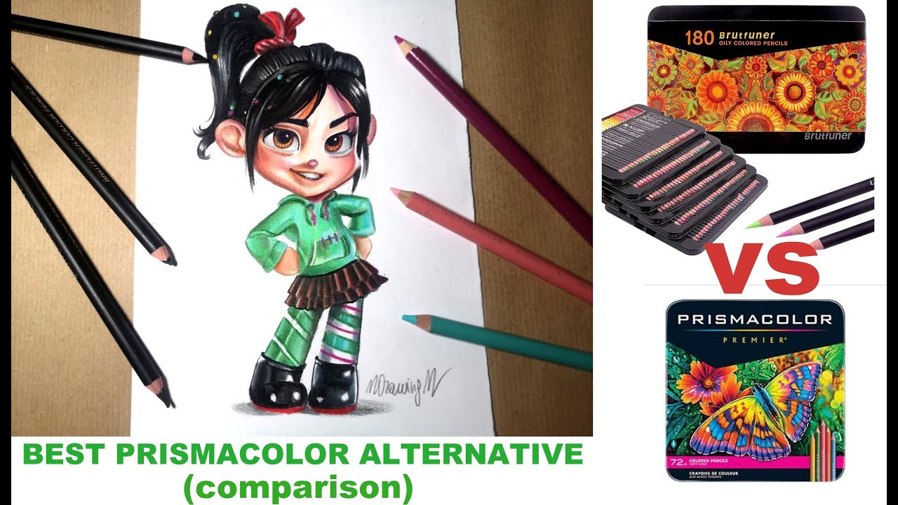 BEST CHEAP PRISMACOLOR ALTERNATIVE - Prismacolor Vs Brutfuner  COMPARISON VANELLOPE (Wreck-It Ralph)