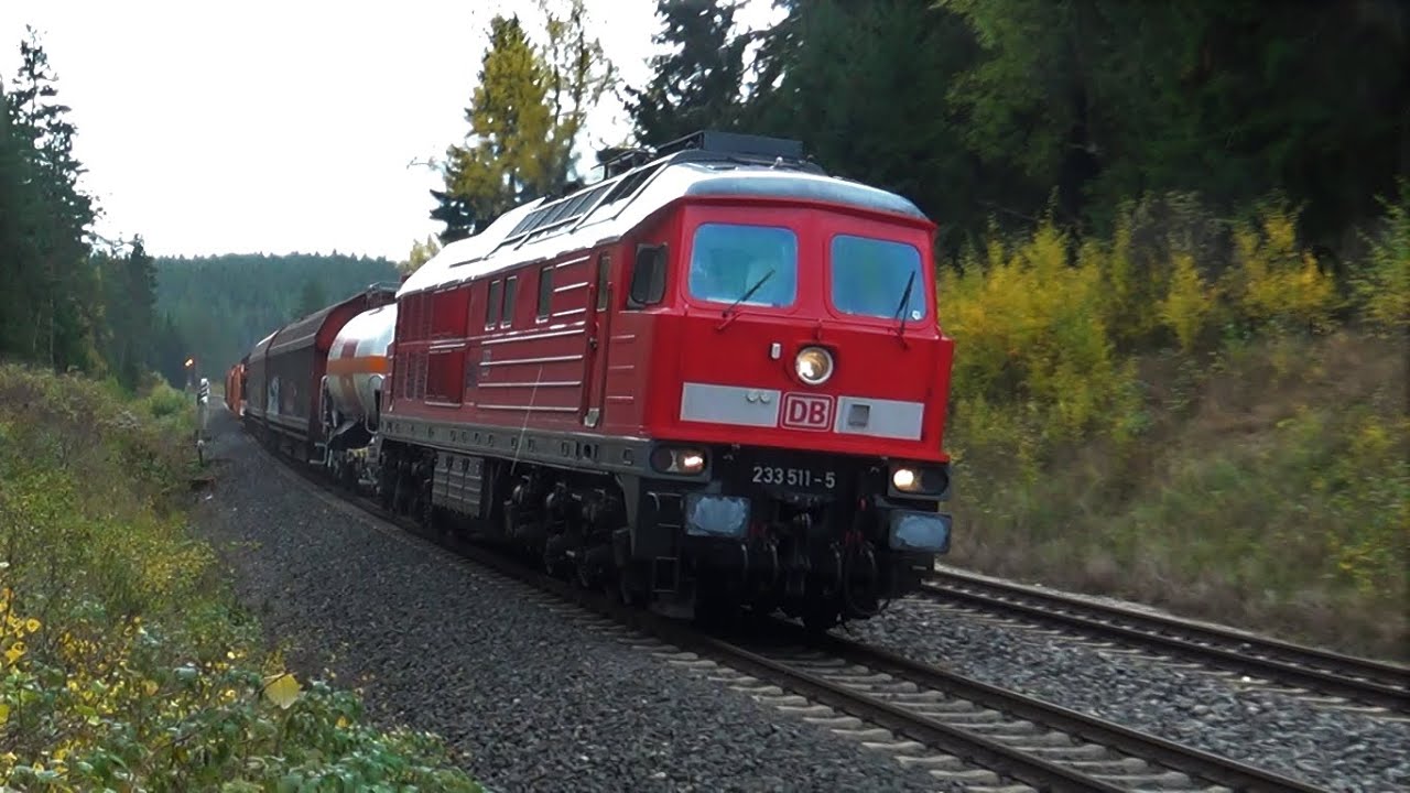 Bahnurlaub Herbst 2019 an der Strecke Marktredwitz - Hof (mit BR 232, V100, VT 612...) [Reupload]