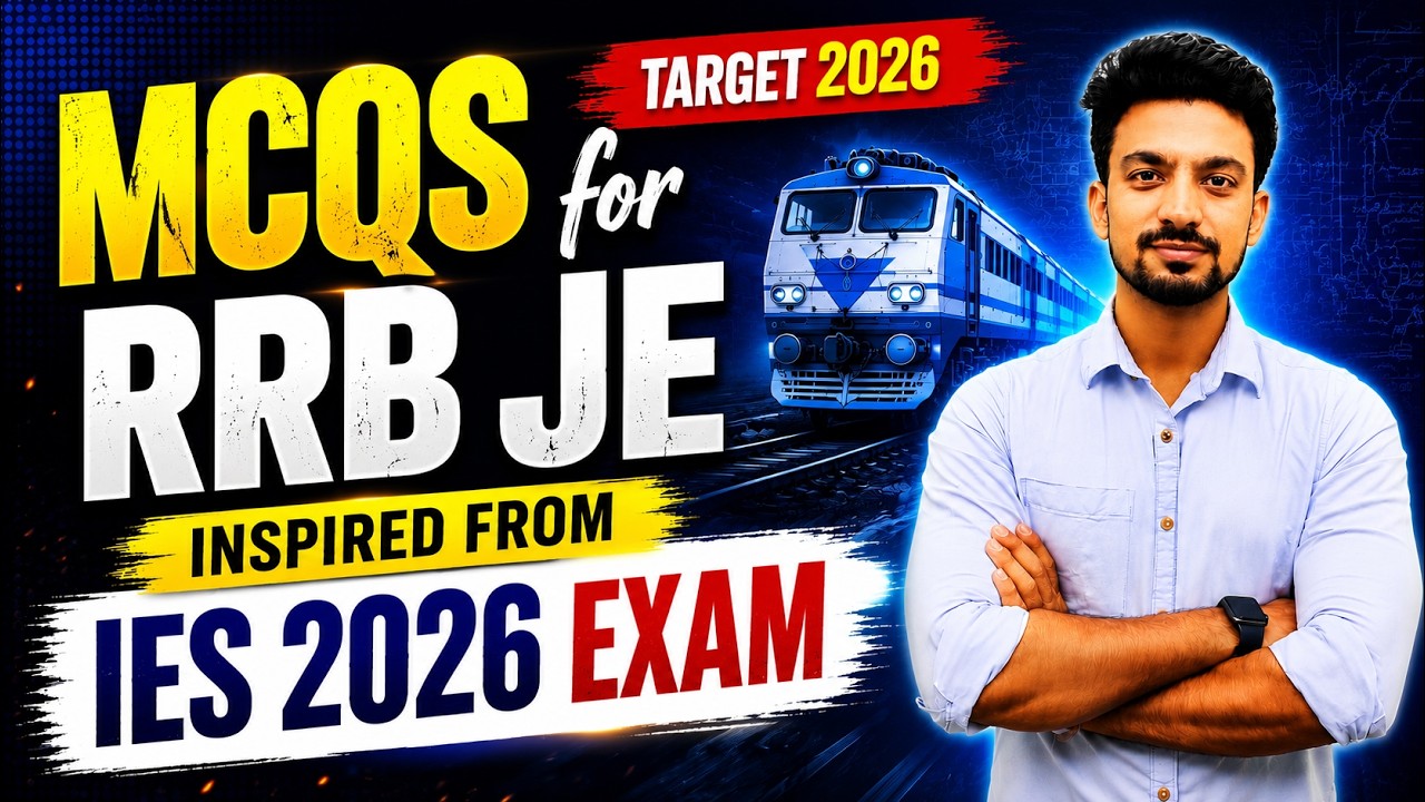 9:00 PM | MCQs for RRB JE 2026 | Inspired by the IES 2026 Exam | Civil Engineering | #SandeepJyani