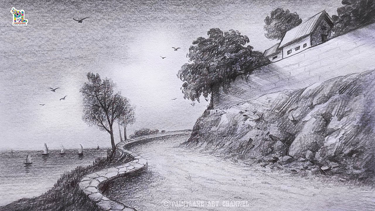 How to draw beautiful Nature Art with Pencil