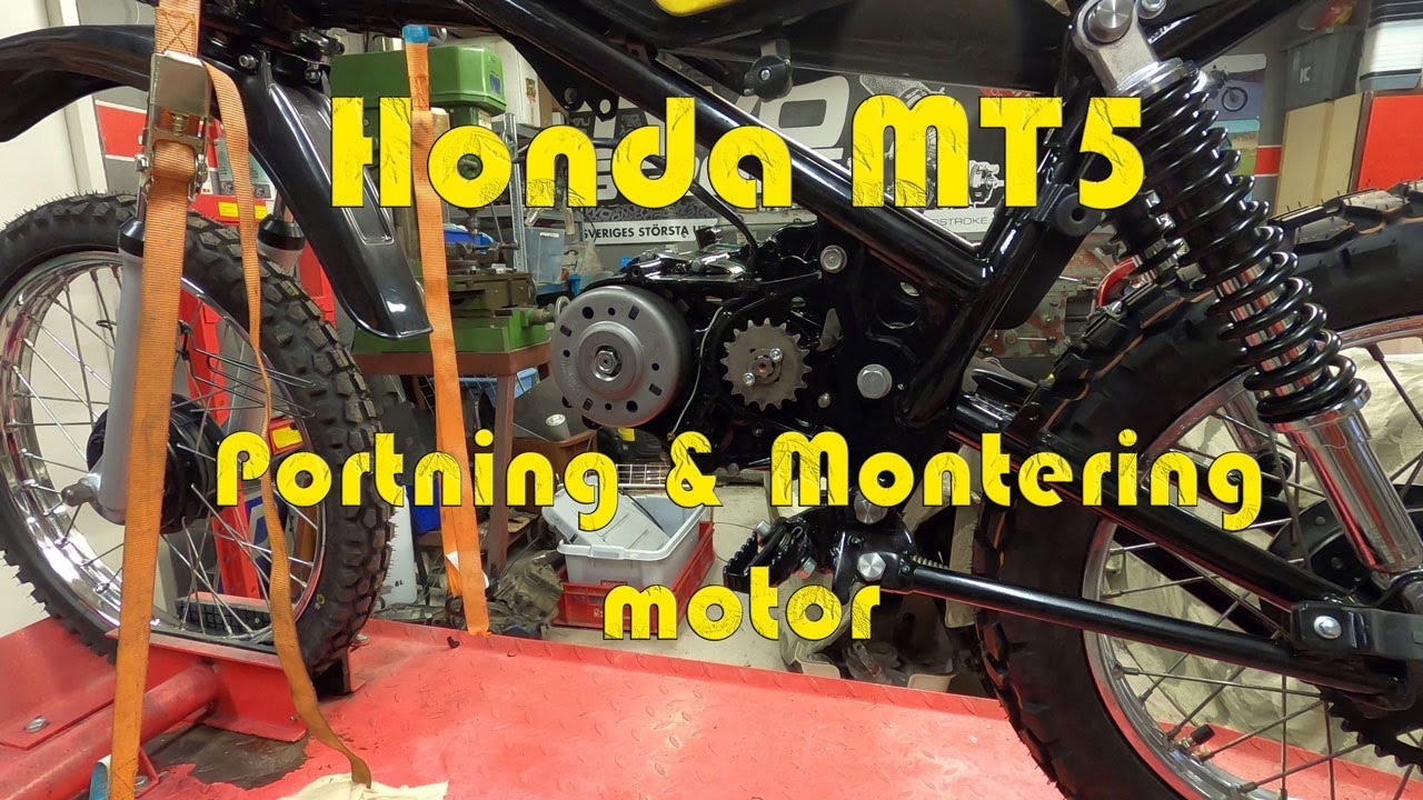 Honda MT50 Renovering - BYGGSERIE - DEL 8 - PORTNING OCH MONTERING MOTOR