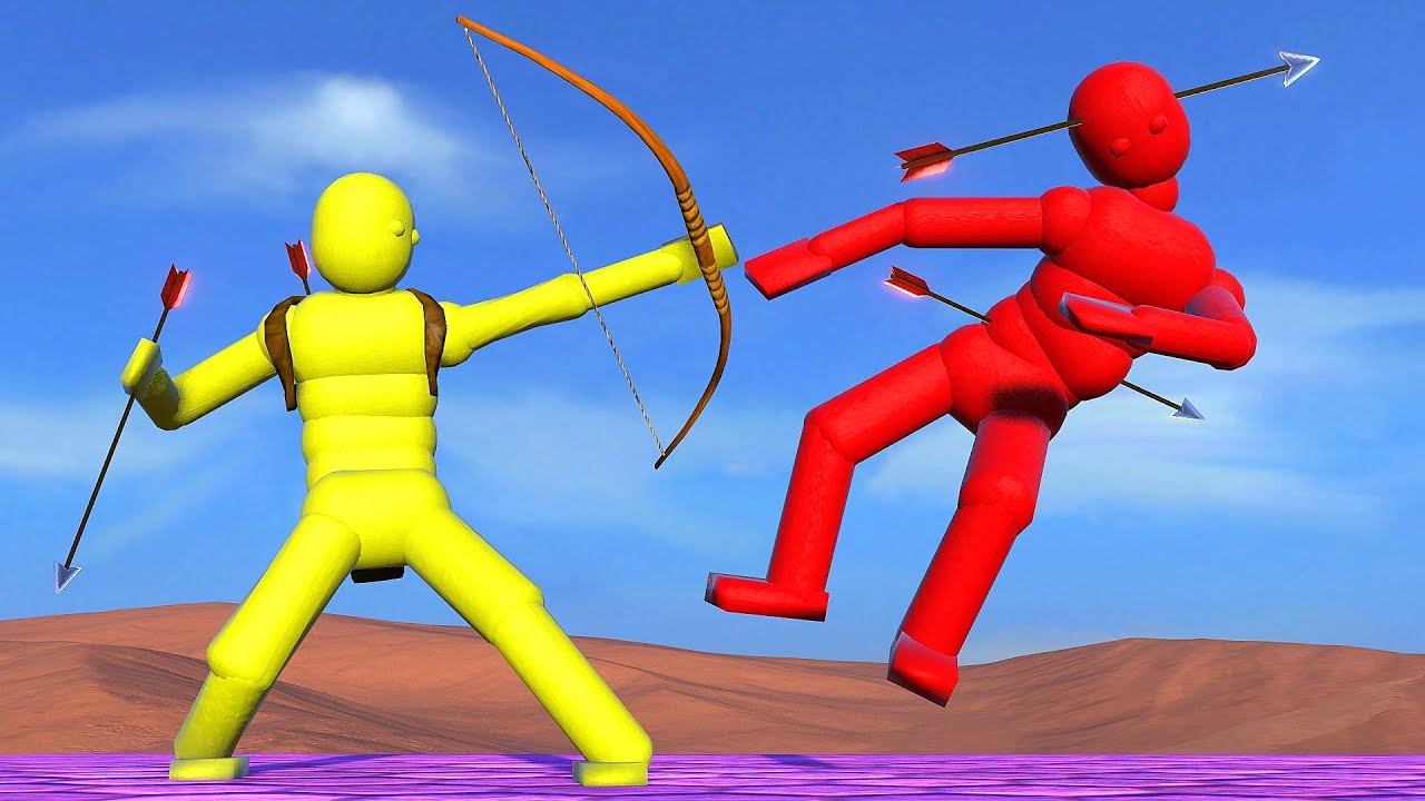 Smart AI Archer Fights the NPCs! (with Active Ragdoll Physics)