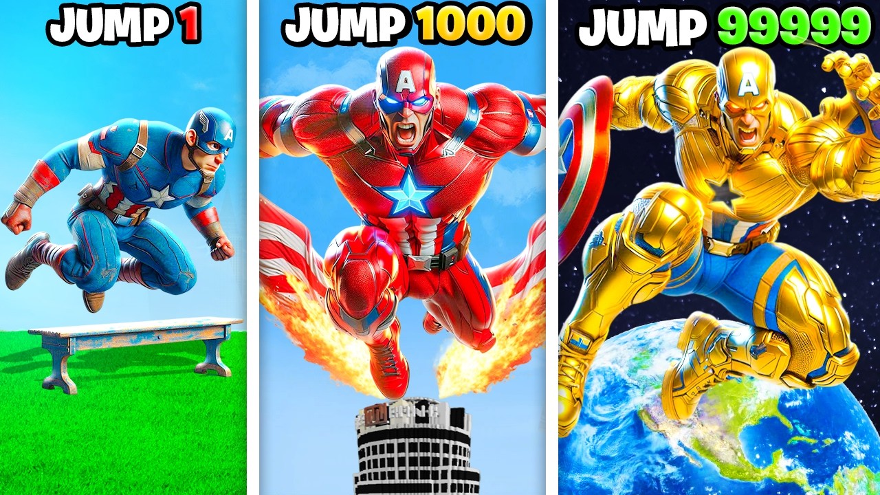 Captain America Upgrades With EVERY JUMP In GTA 5!