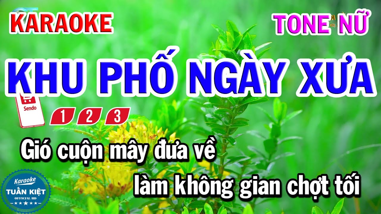 Khu Phố Ngày Xưa Karaoke Tone Nữ Nhạc Vàng Hay