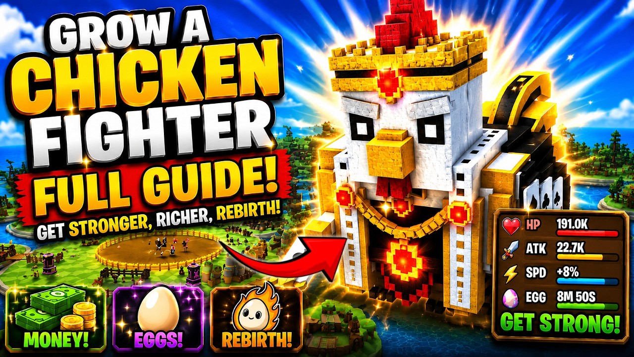 Grow A Chicken Fighter Guide &ndash; How to Make Money, Get Better Chickens, Eggs & Rebirth FAST!