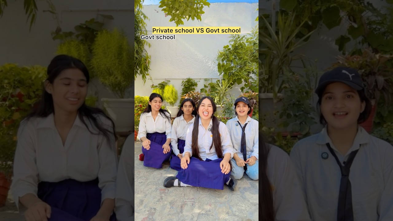 Private school VS Govt school 😂 #shorts #viral #explorepage