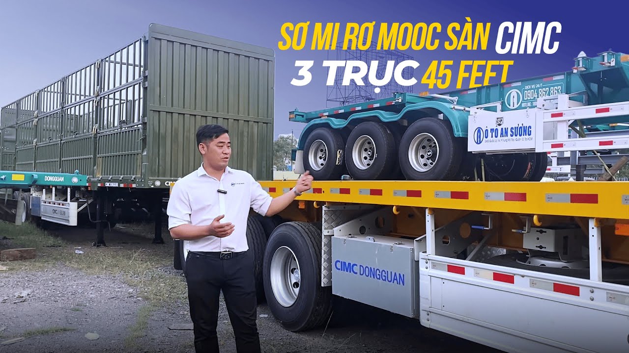 Mooc sàn CIMC 40-45 feet tải trọng cực khủng | Giá Tốt tại Ô Tô An Phước