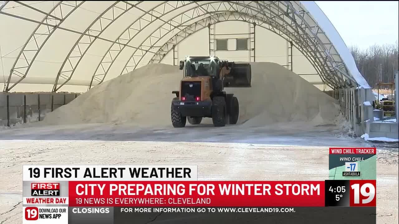 Cleveland gives update on salt shortage as winter storm nears