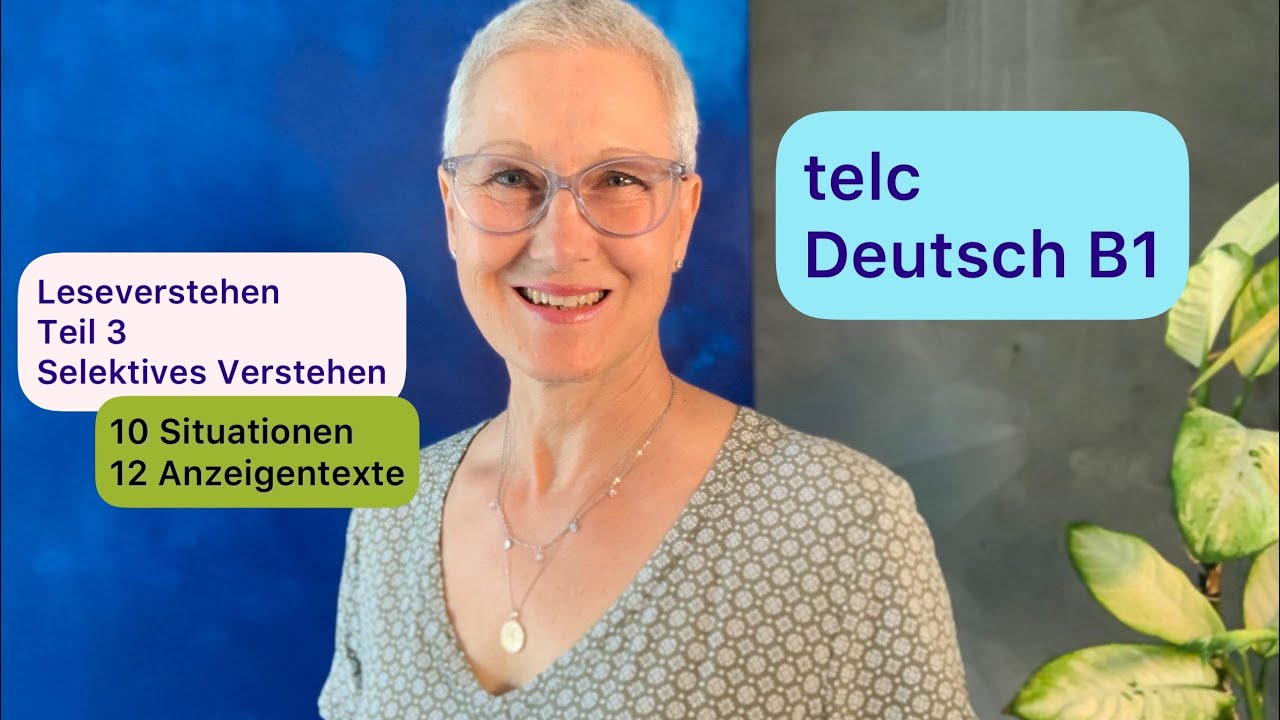 B1 telc | Leseverstehen Teil 3 | 10 Situationen 12 Anzeigen zuordnen | Deutsch lernen