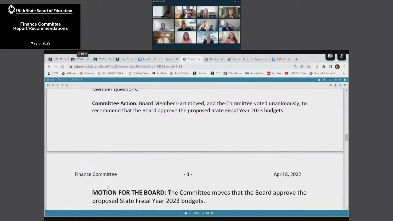 10  Finance Committee Report