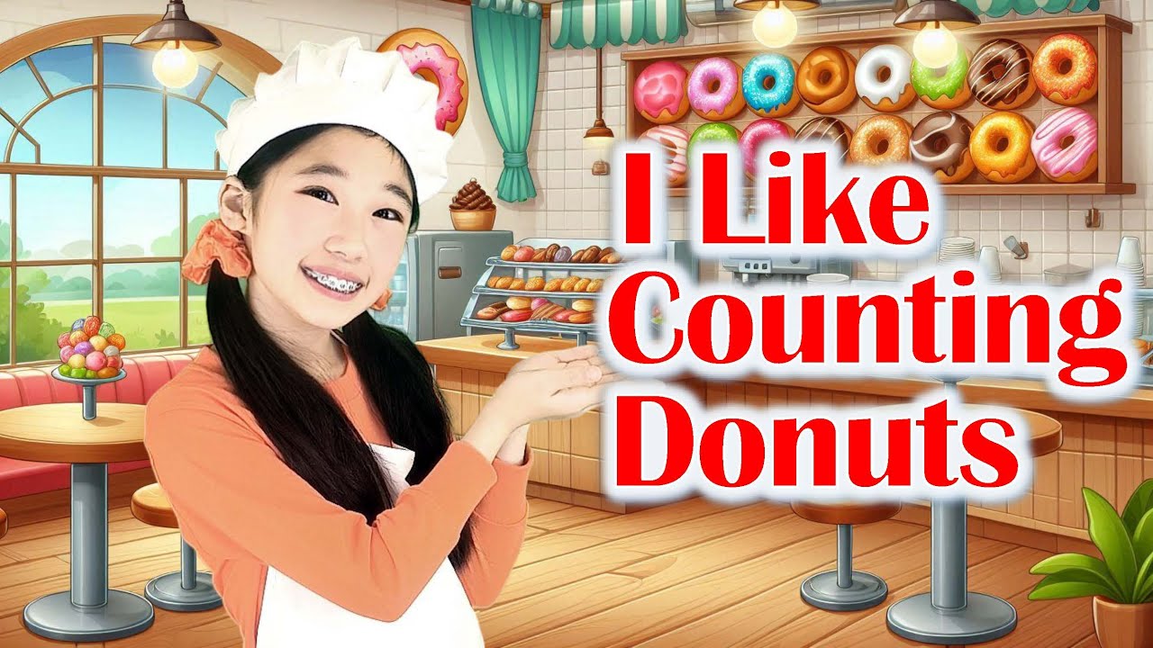 I Like Counting Donuts with lyrics and actions | Kids Counting Song | Music/Lyrics by Lori&RJ Music