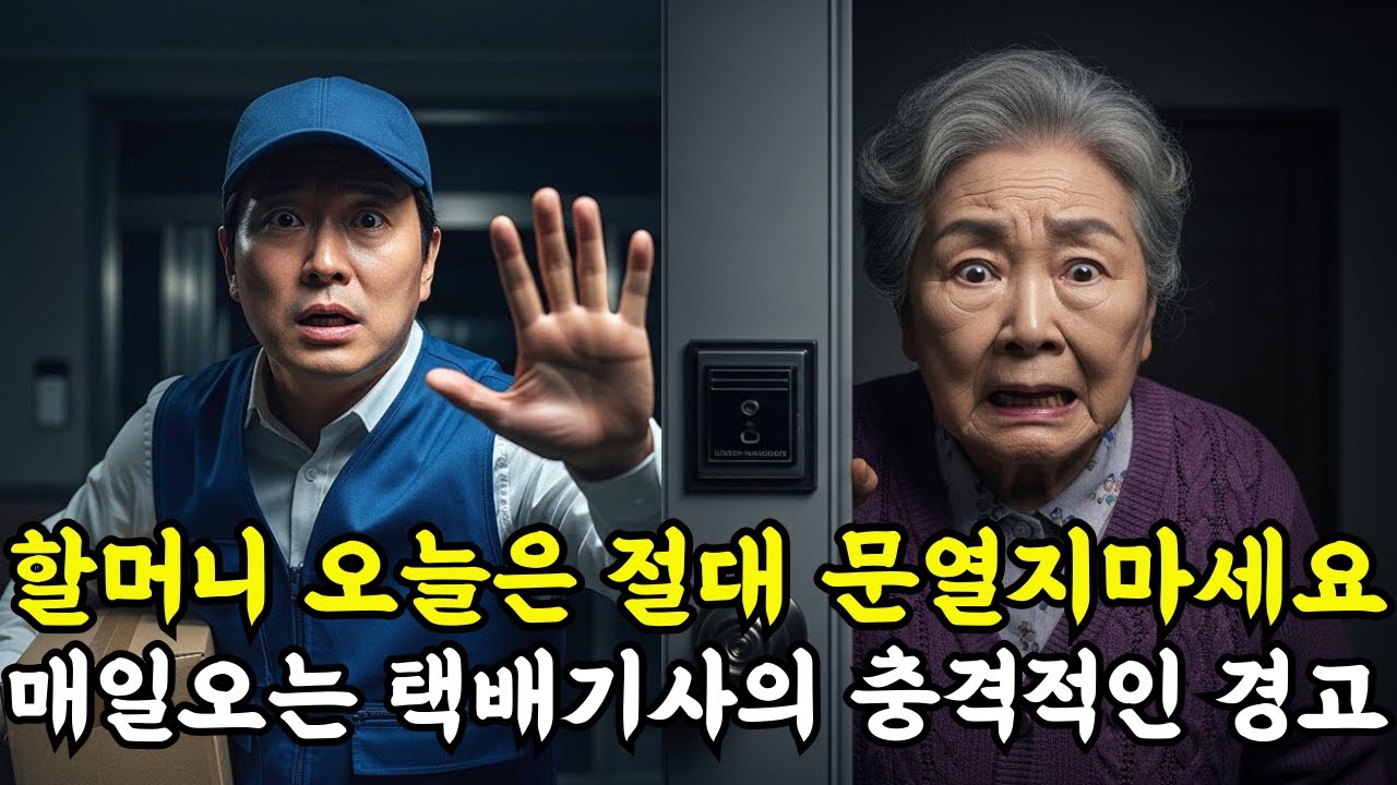 (충격실화사연) 할머니 오늘은 절대 문 열지 마세요!! 매일 아침 7시에 우리집에 오는 택배기사가 충격적인 얘기를 하고 사라지는데...