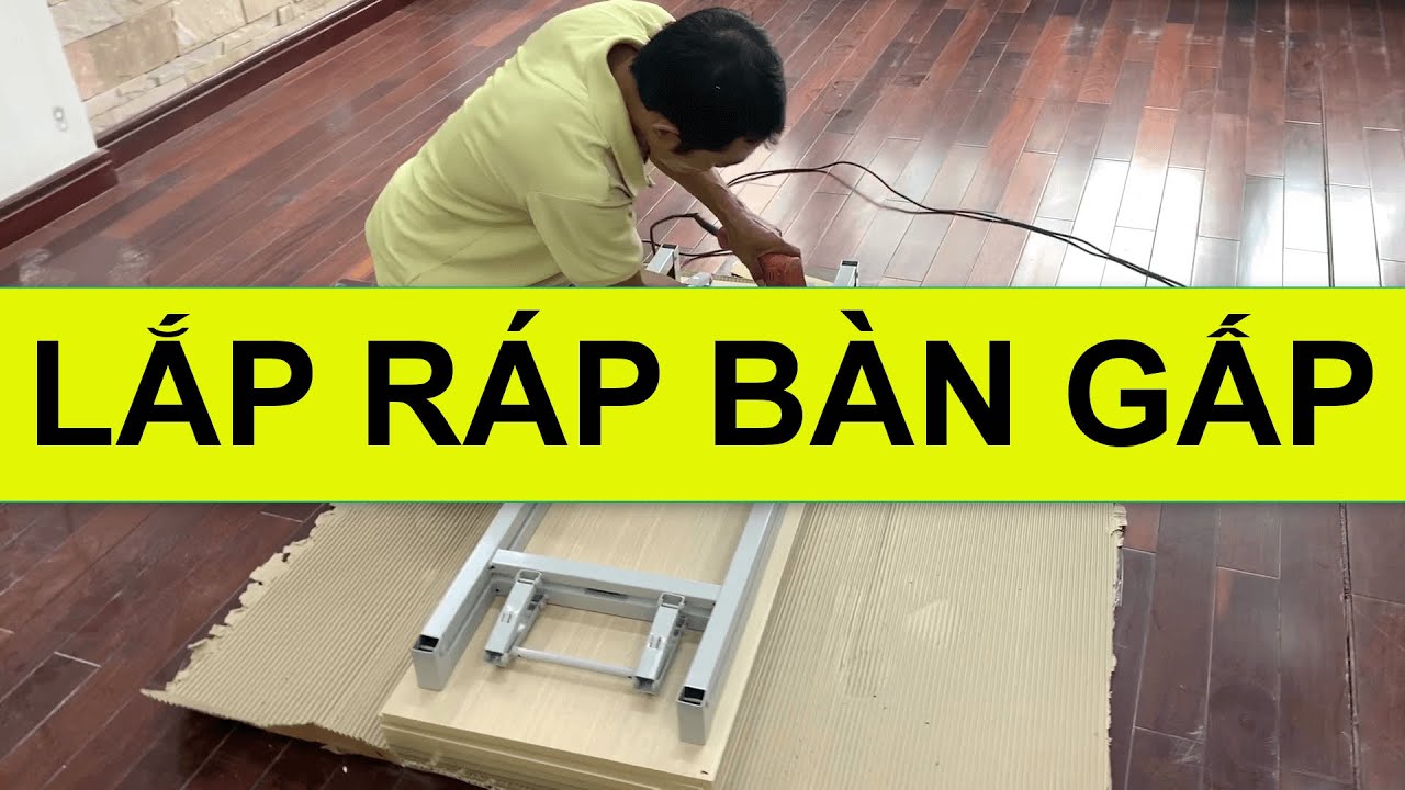 Uống nửa ly cafe đã lắp ráp xong bàn gấp chân sắt rồi nhanh thấy ớn