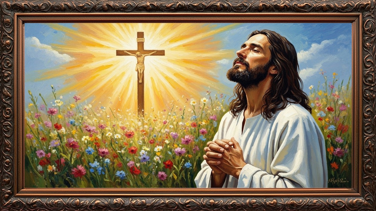 ✝️ Divine Mercy Jesus Vintage Frame 4K | Christian Art for Peaceful Home Ambience