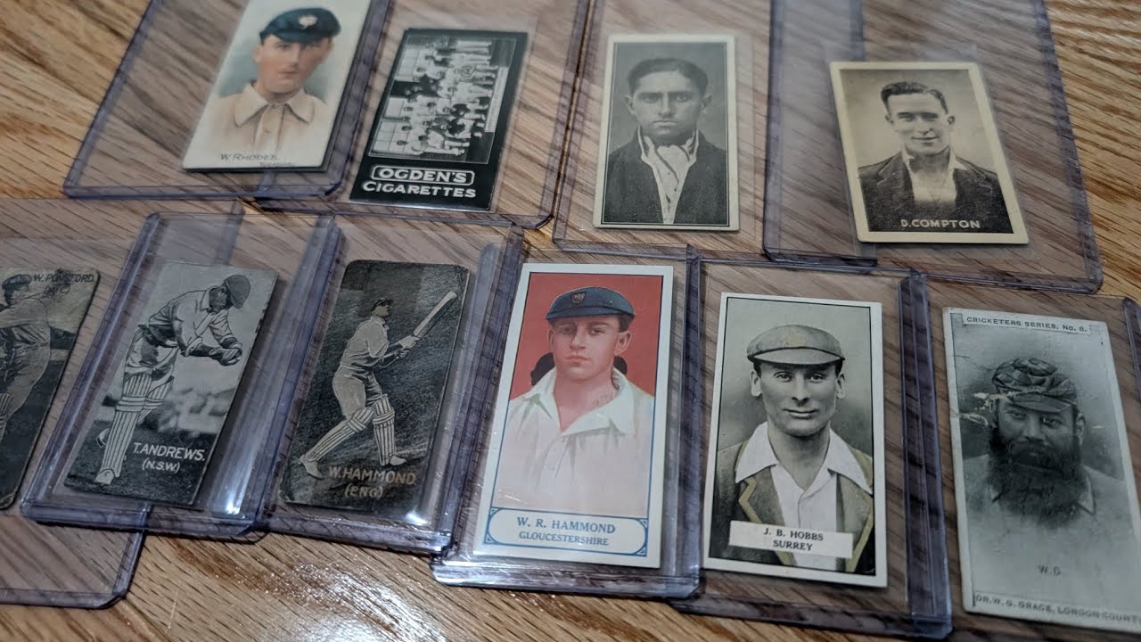 Uber rare blank back WG Grace & Hobbs CW + rare rookies of Hammond, Compton, Duleepsinjhi + McNivens