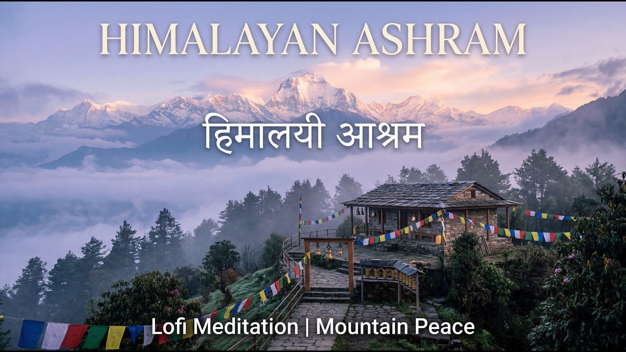 Himalayan Ashram Lofi | Morning Meditation | 1 Hour Peaceful Music for Study, Yoga & Sleep