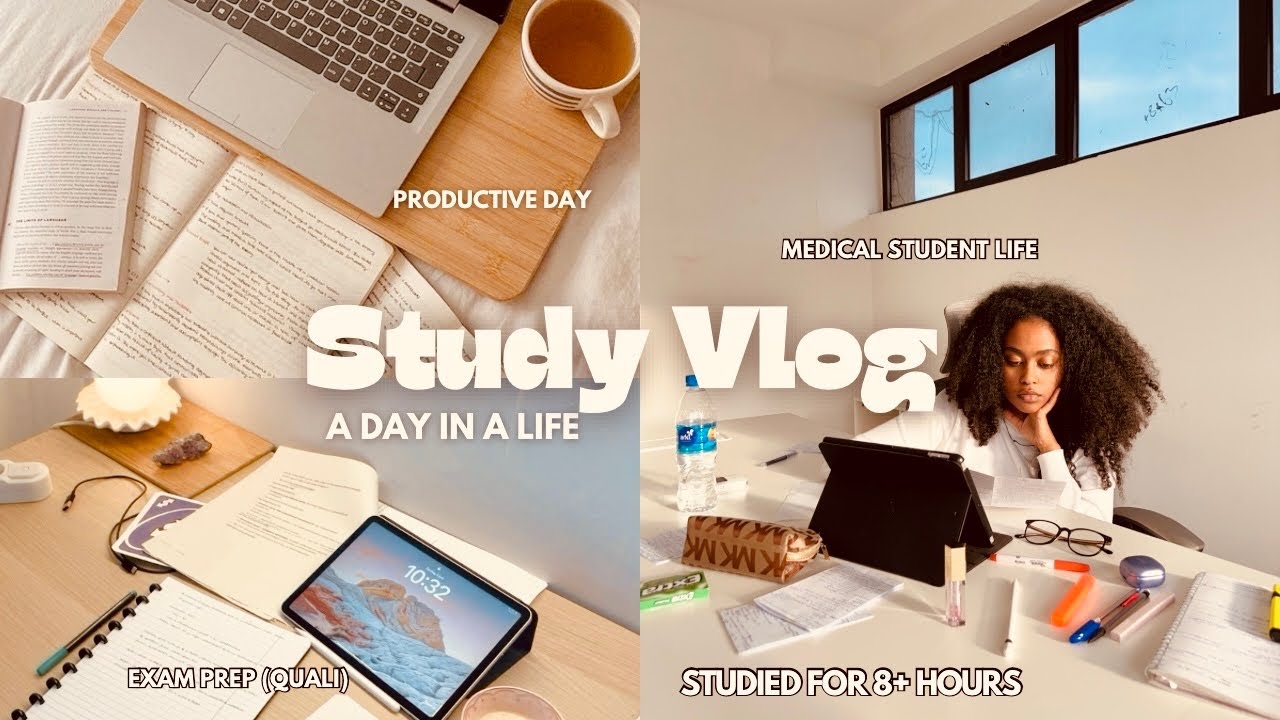 የቀን ውሎ STUDY VLOG| A DAY IN A LIFE, Productive day, routines, 8+ hour studying and more…