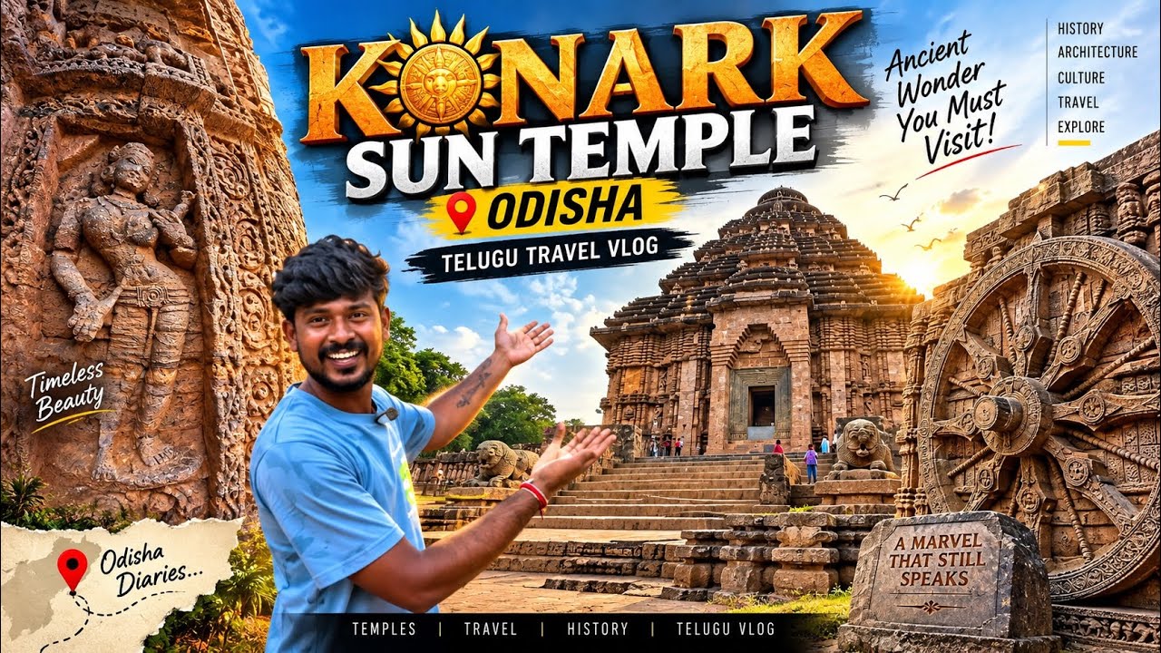 Konark Sun Temple Odisha 😍 Ancient Wonder You Must Visit | Telugu Travel Vlog