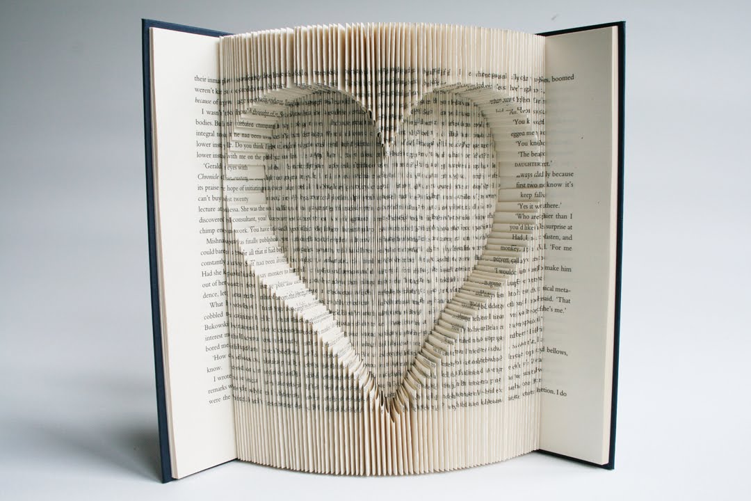 Book Folding Tutorial - Inverted Heart