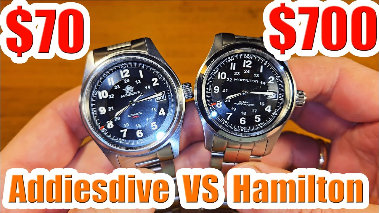 Hamilton Khaki Field против Addiesdive AD2048